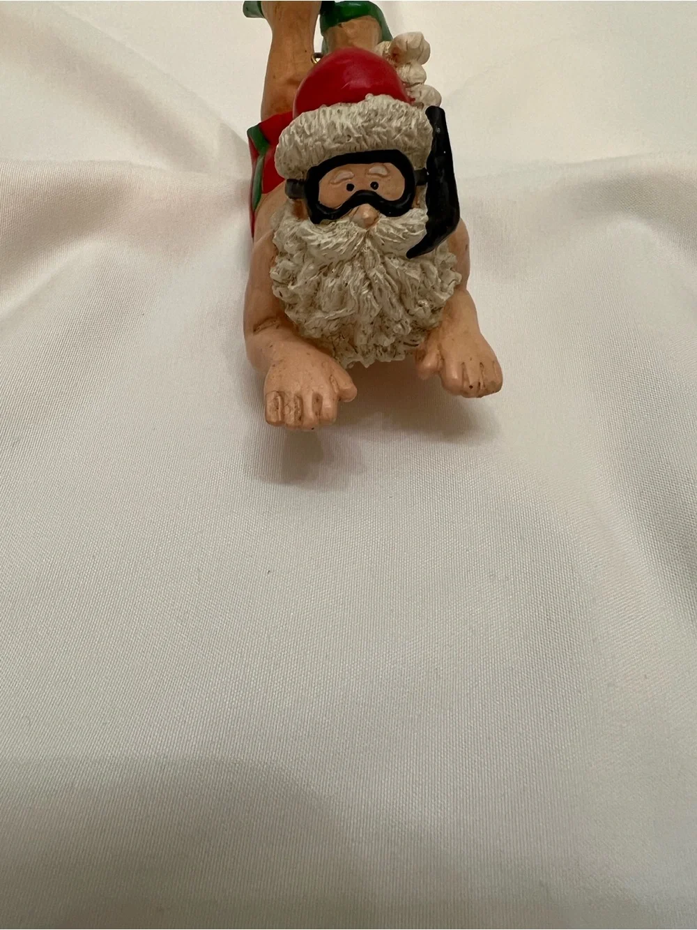 Vintage Snorkeling Santa Diver Ornament Holiday Swim Shorts Flippers